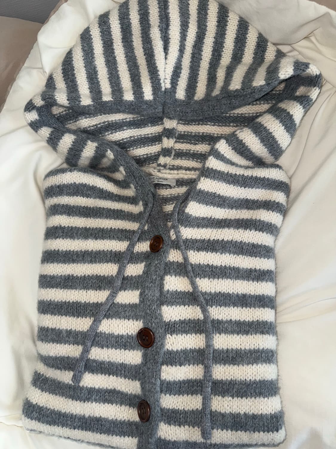 스트라이프 후드 니트 상품이미지1