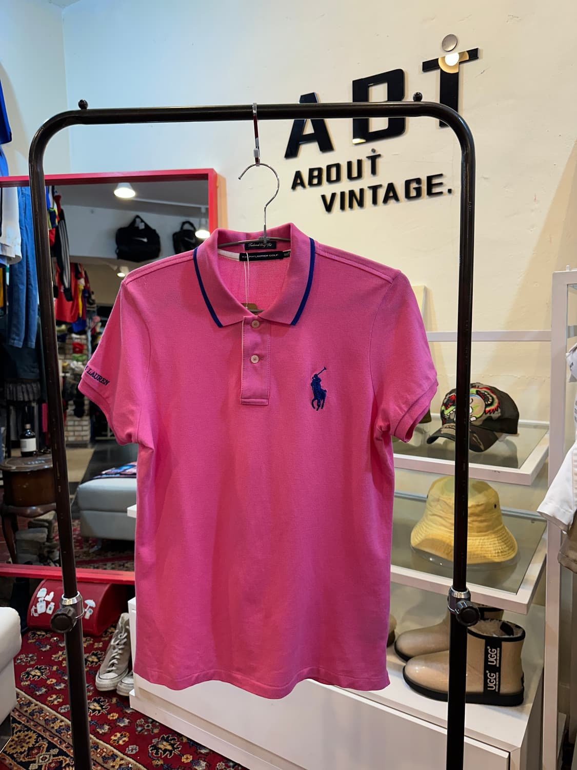 폴로 랄프로렌 우먼스 골프 빅포니 반팔 카라티 핑크 M 상품이미지1