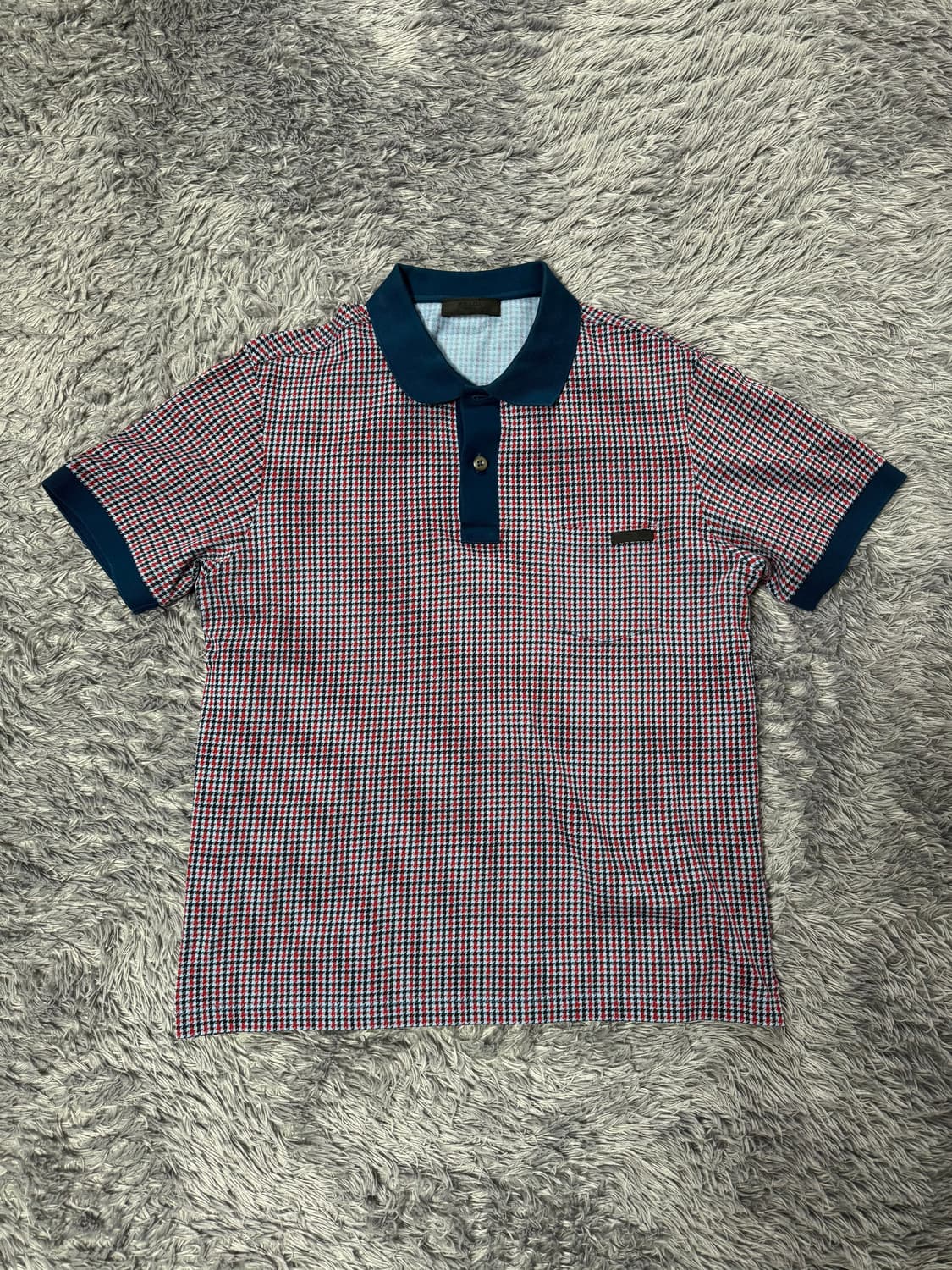 PRADA 블랙라벨 체크 PK 카라티 상품이미지5