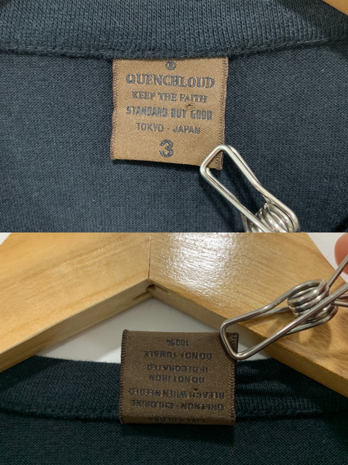 (빈티지)Quenchloud 패치워크포켓 와플 롱슬리브 상품이미지3