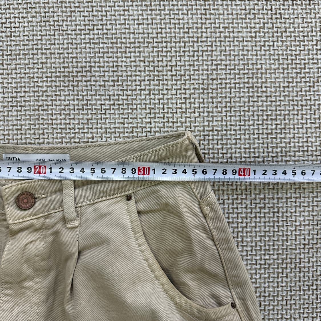 36 자라  베이지 배럴 팬츠 0429D 상품이미지4