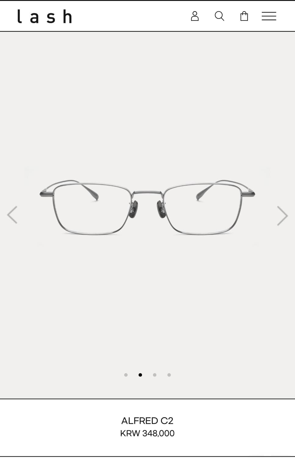 [새상품] 래쉬 lash 알프레드 c2 실버 안경 상품이미지2