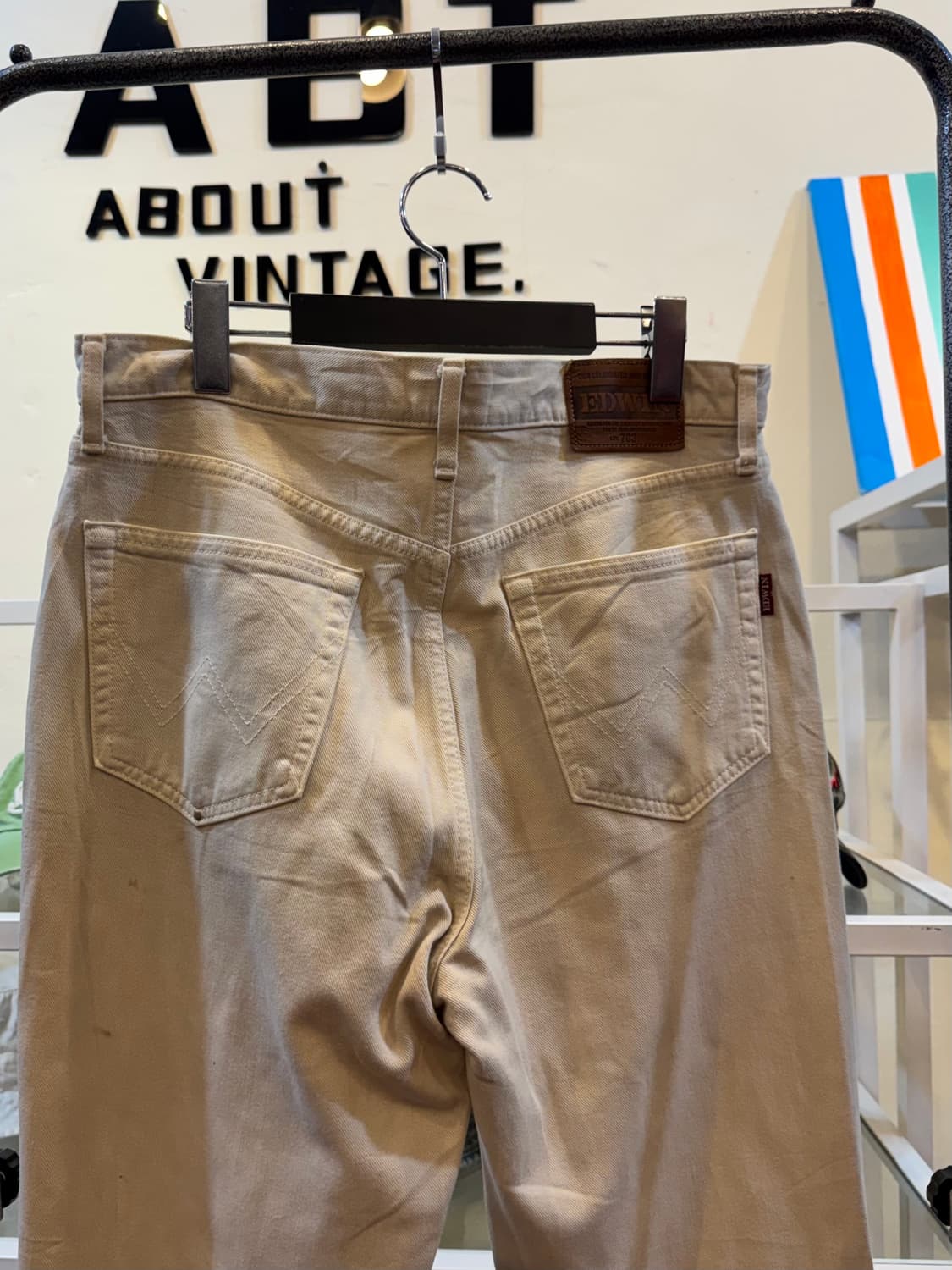 에드윈 703 데님 코튼팬츠 크림 34in 상품이미지7