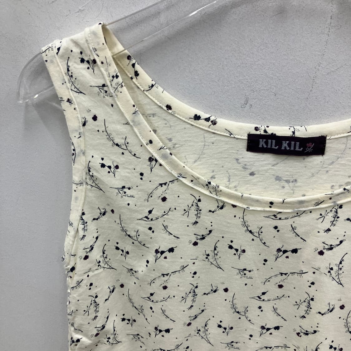 모리 페어리 꽃무늬 패턴 사이드 스트링 나시 상품이미지3