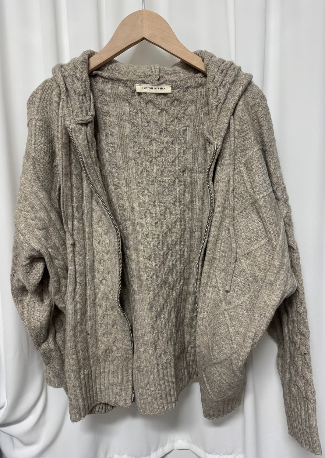 [새상품] 라퍼지스토어 울 니트 후드집업 상품이미지4