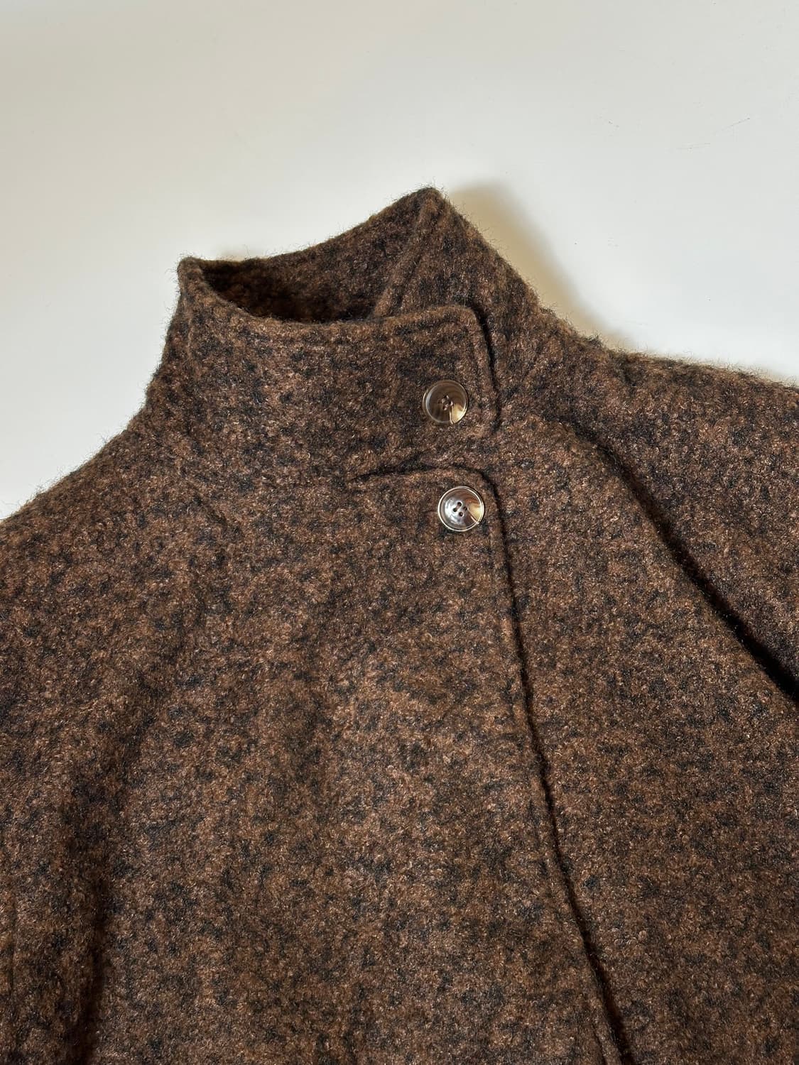 브라운 하이넥 코트  상품이미지7