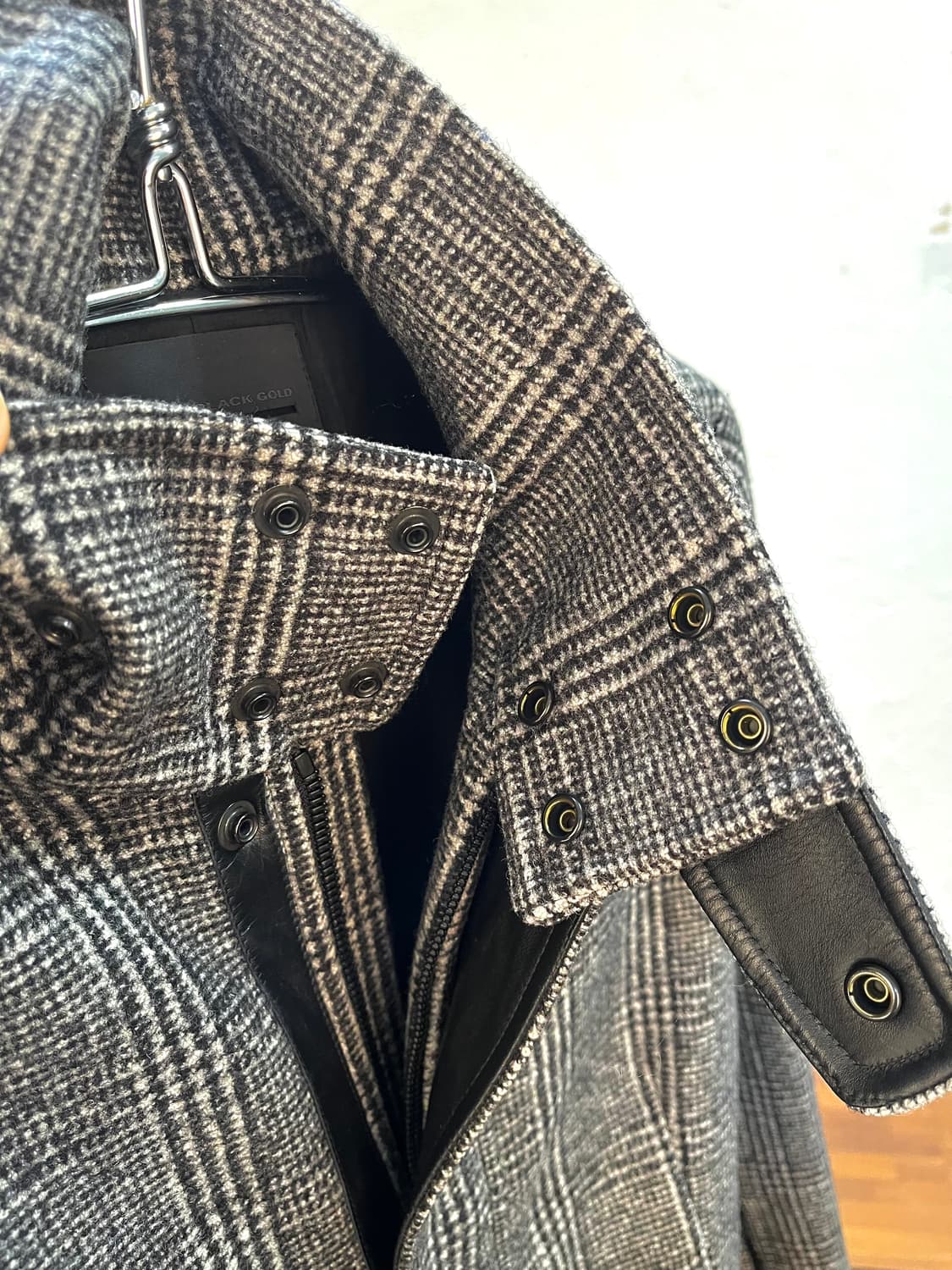 디젤 글렌 체크 울 코트 상품이미지4