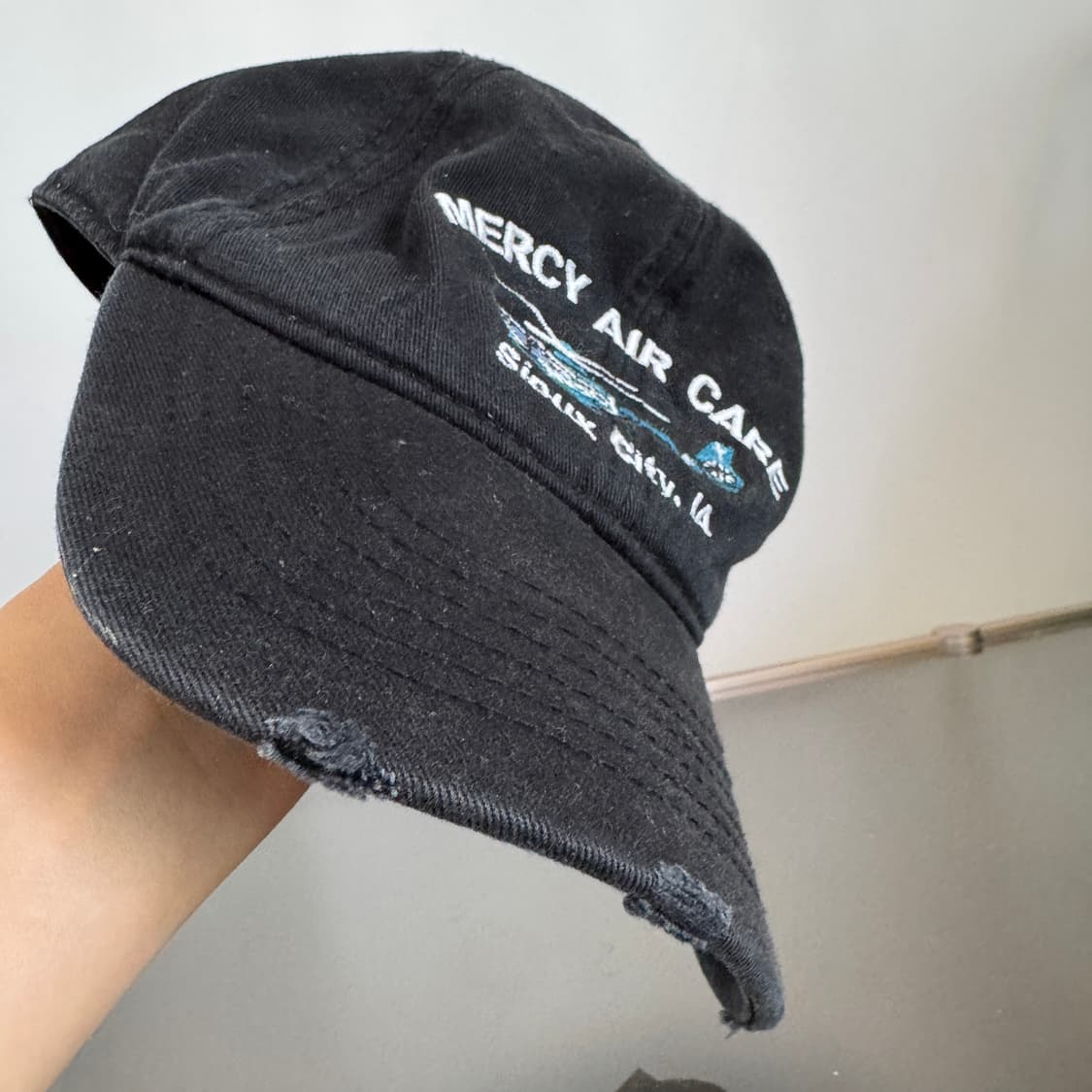 USA 블랙 데미지 빈티지 모자 볼캡 vintage cap  상품이미지5