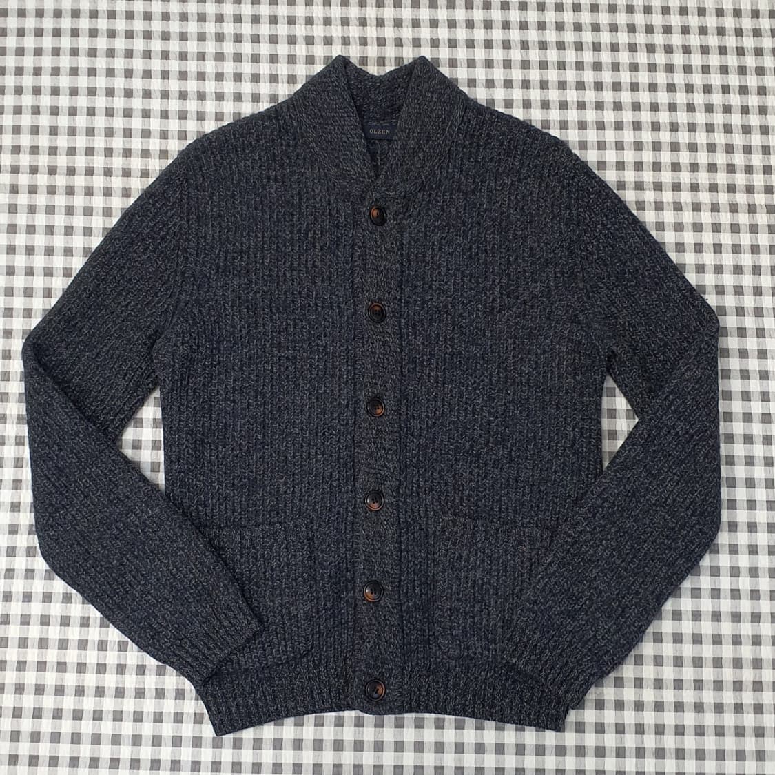 올젠 울 니트 가디건 남자95 상품이미지1