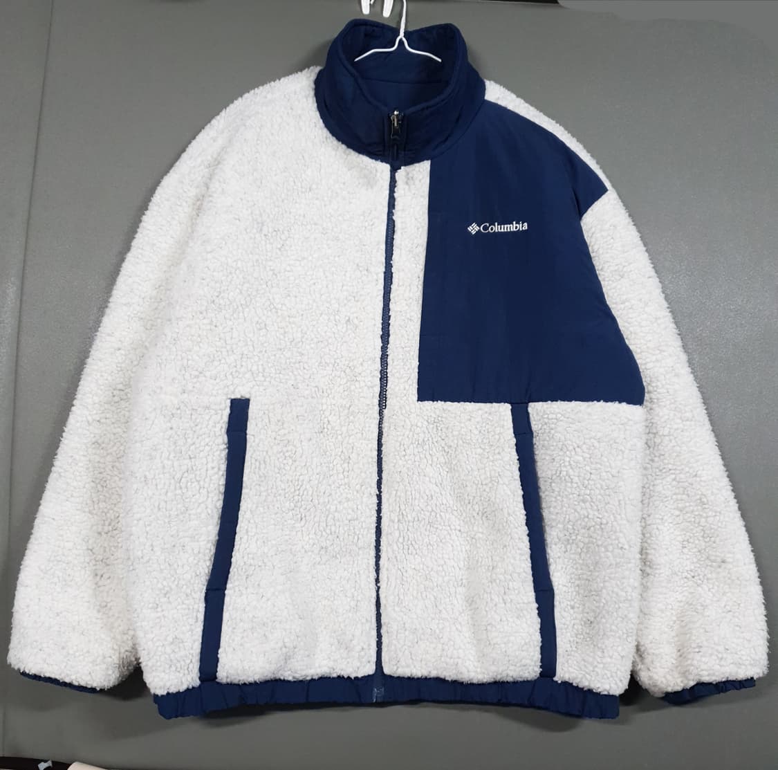 110 (2XL) 컬럼비아 리버서블 빅로고 보아 쉐르파 푸퍼 패딩 자켓 상품이미지1