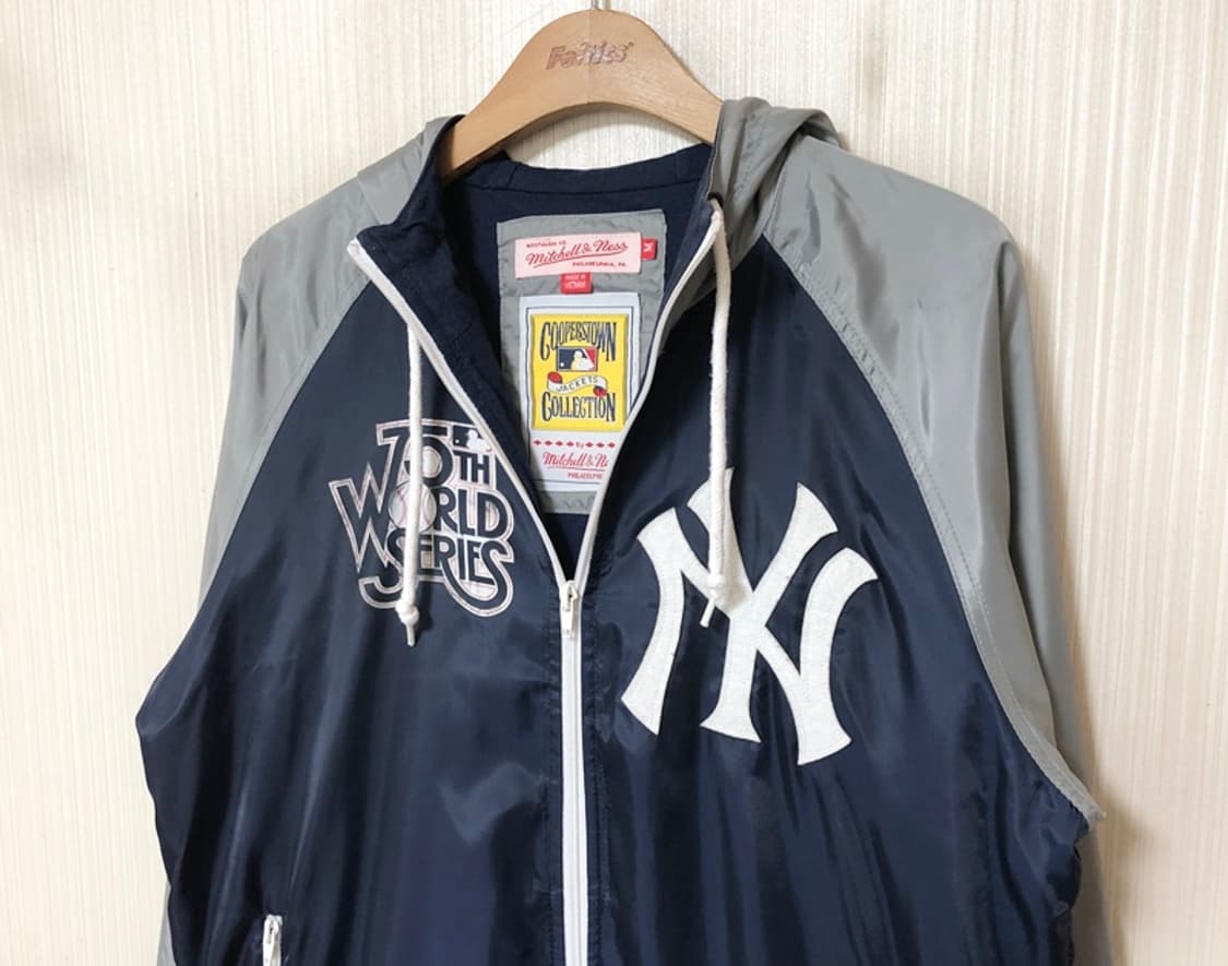 MLB 미첼앤네스 뉴욕양키스 75주년 월드시리즈 윈드브레이커자켓 M  상품이미지7