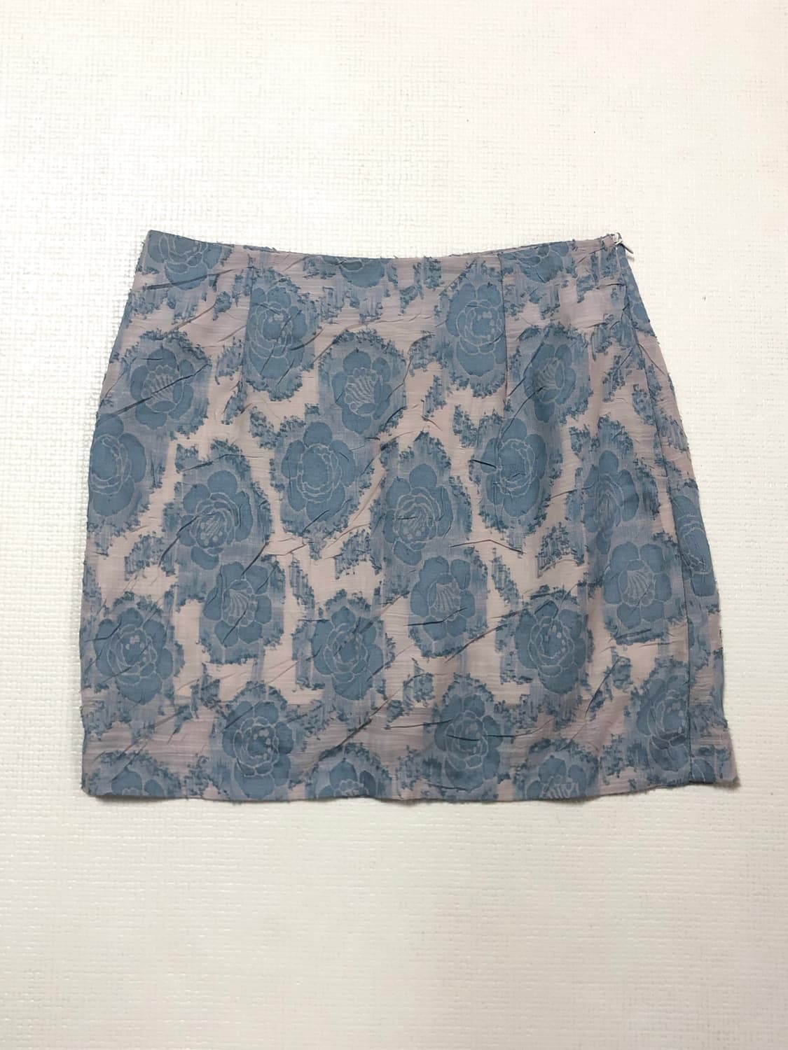 빈티지 라이트 블루 플라워 미니 스커트 상품이미지8