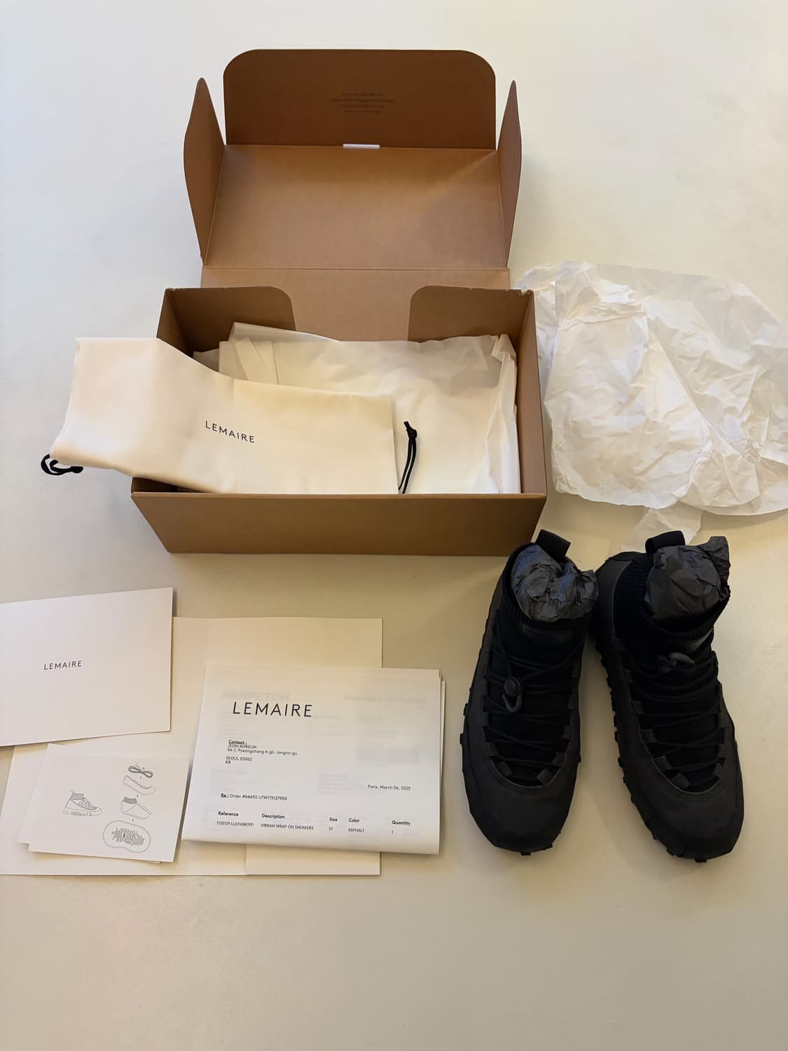 LEMAIRE Vibram Wrap 스니커즈 (아스팔트) 상품이미지1