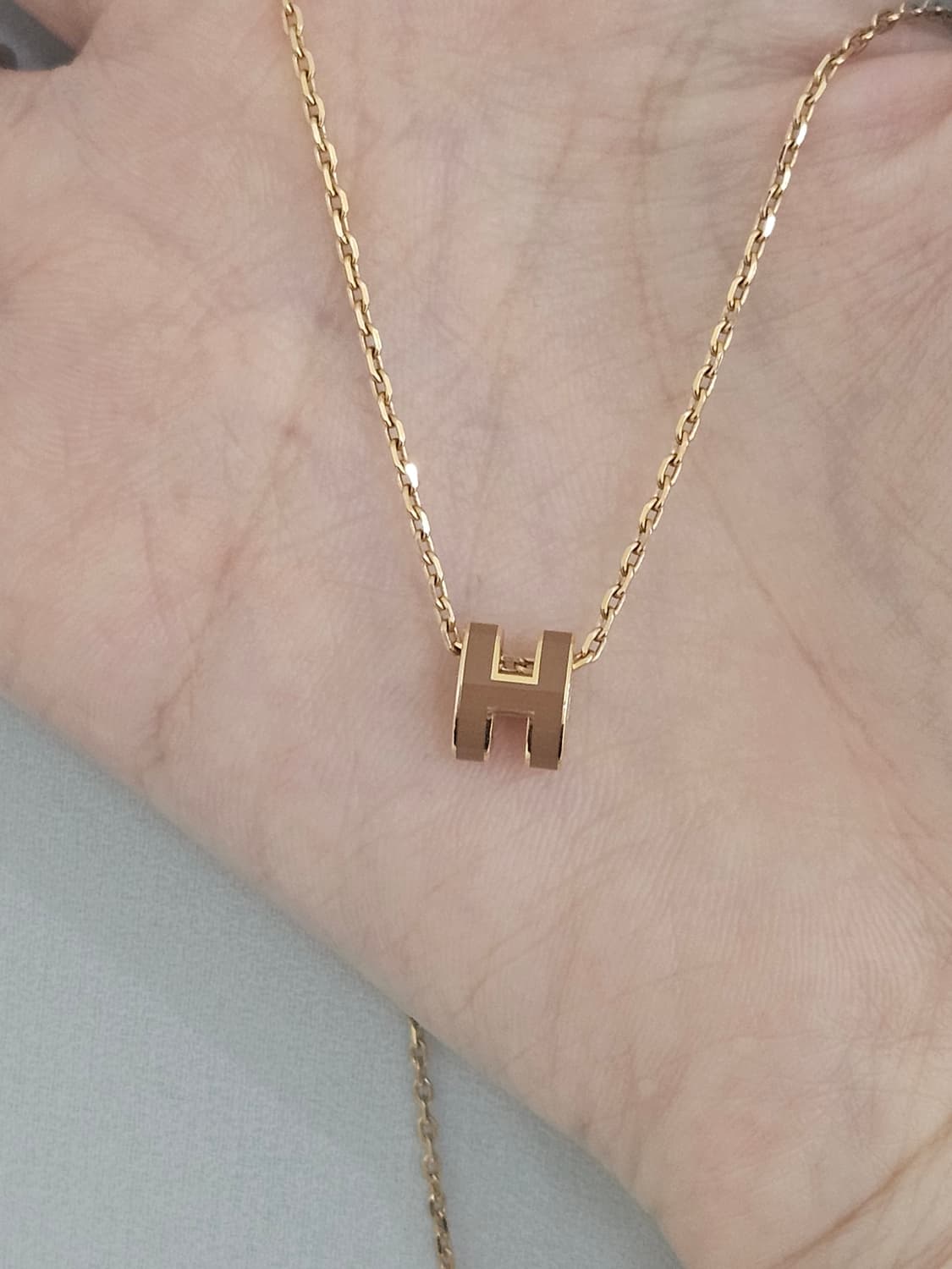 [상태최상] 에르메스 미니 팝아슈 목걸이 뉴골드 [정품/풀세트] 상품이미지4