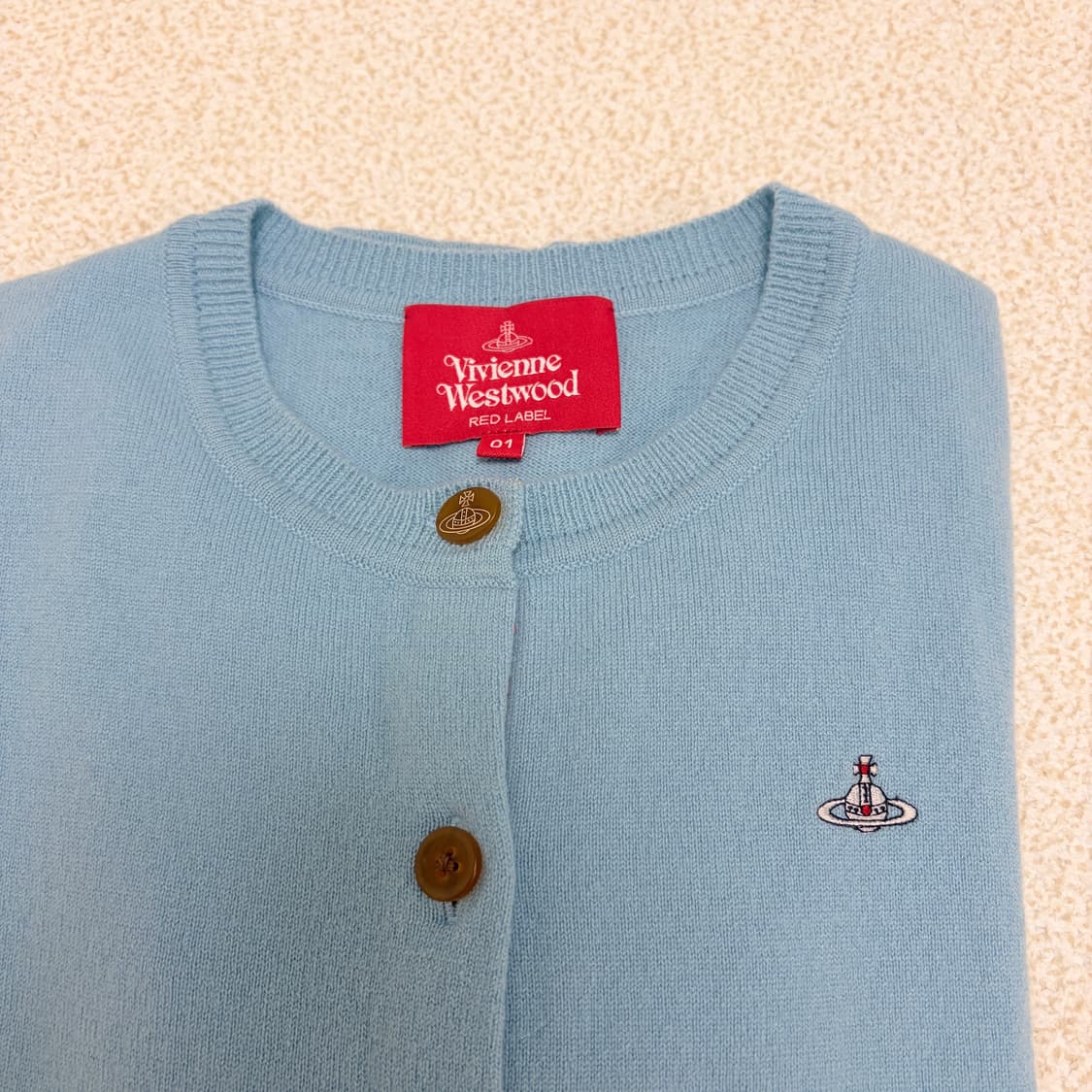 비비안웨스트우드 램스울 베이직 크루넥 카디건 상품이미지2