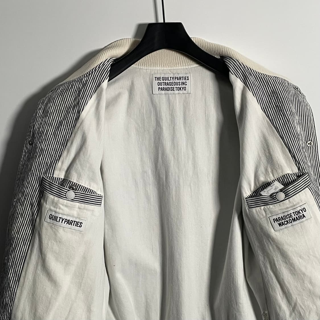 와코마리아 길티파티즈 스트라이프 블루종 자켓 (on.589)   상품이미지8