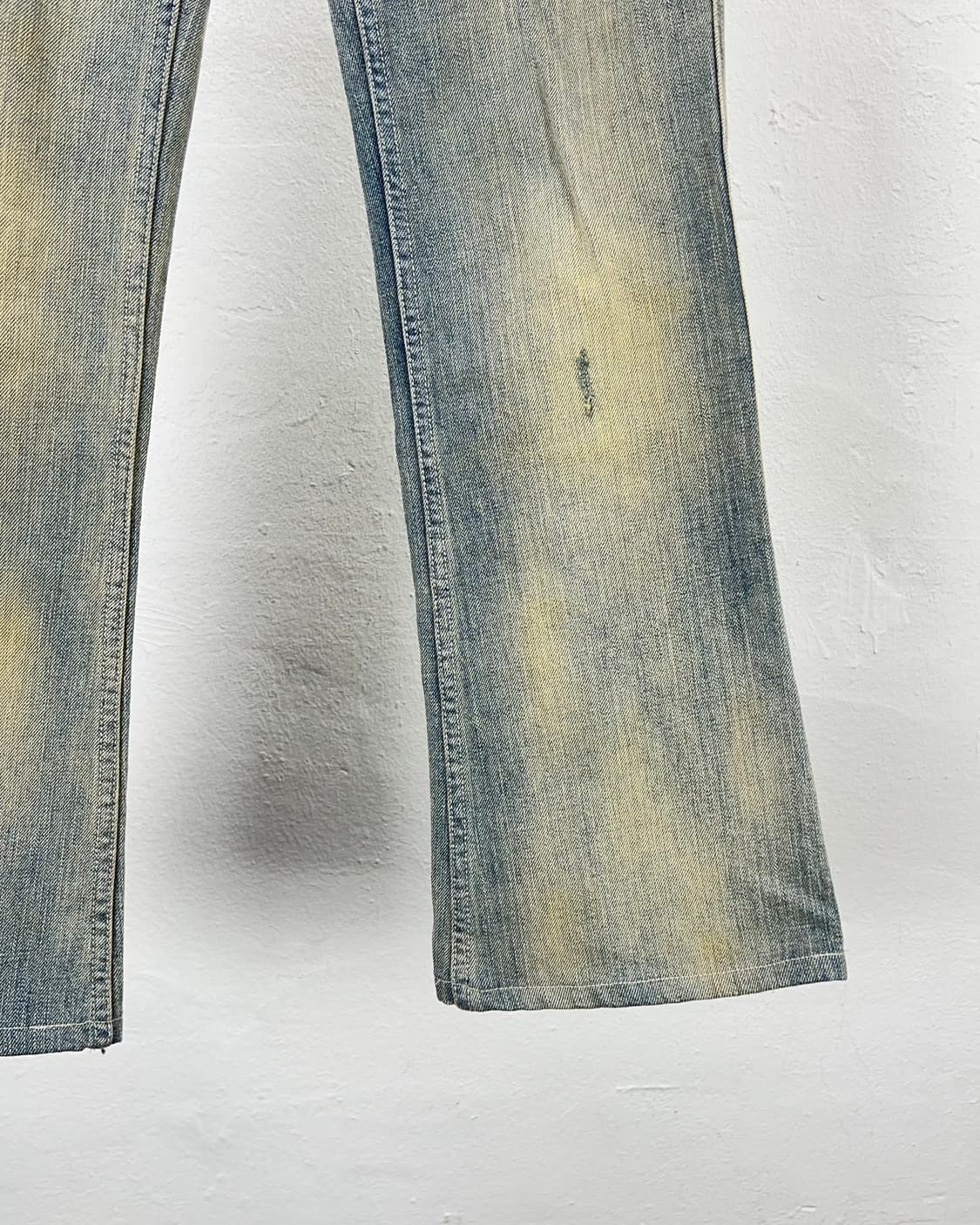 폴로 랄프로렌 덩가리 디스트레스 라이트 워시 플레어 데님 팬츠 상품이미지5