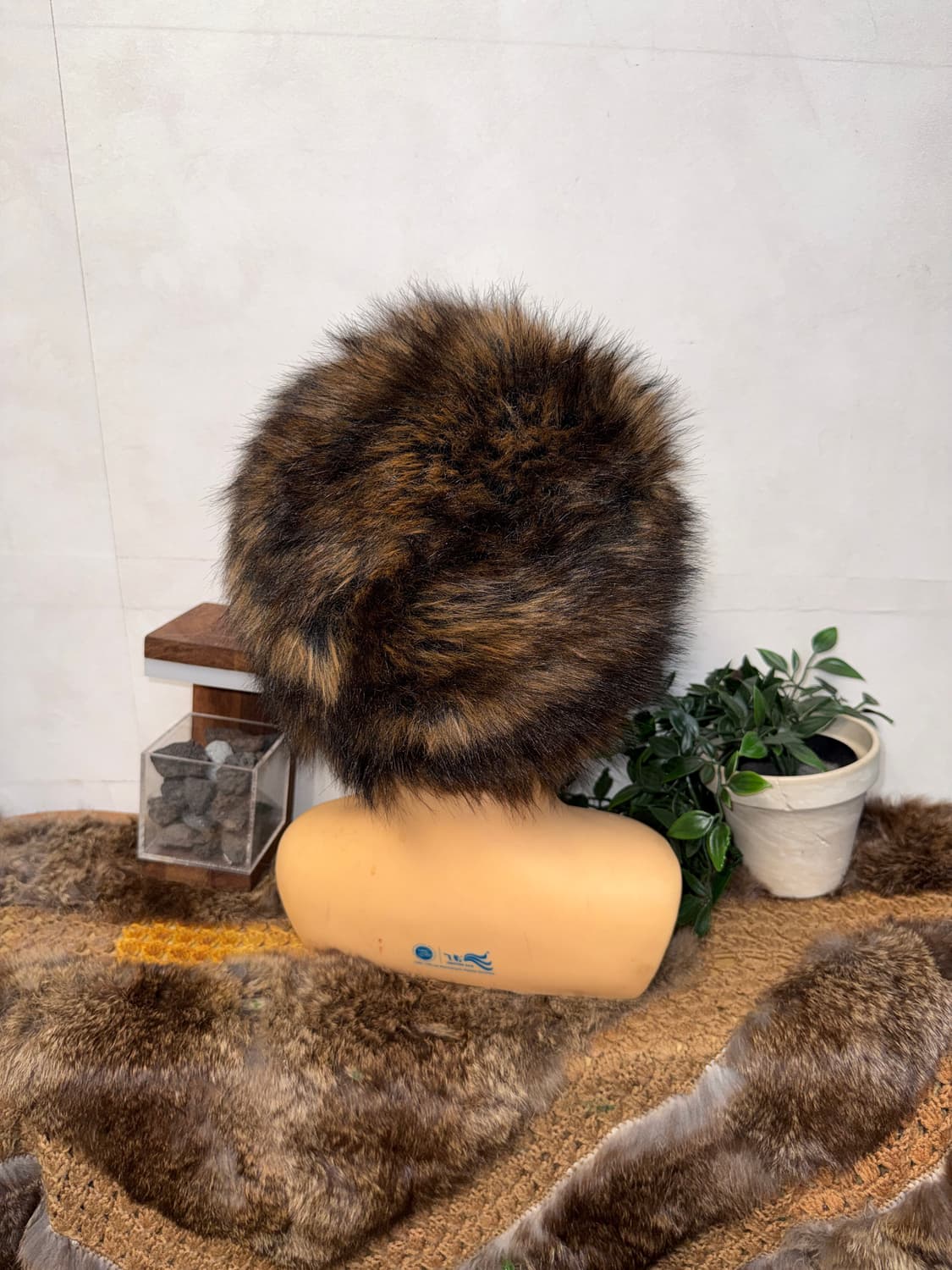 Mixed brown fur eskimo hat 상품이미지3