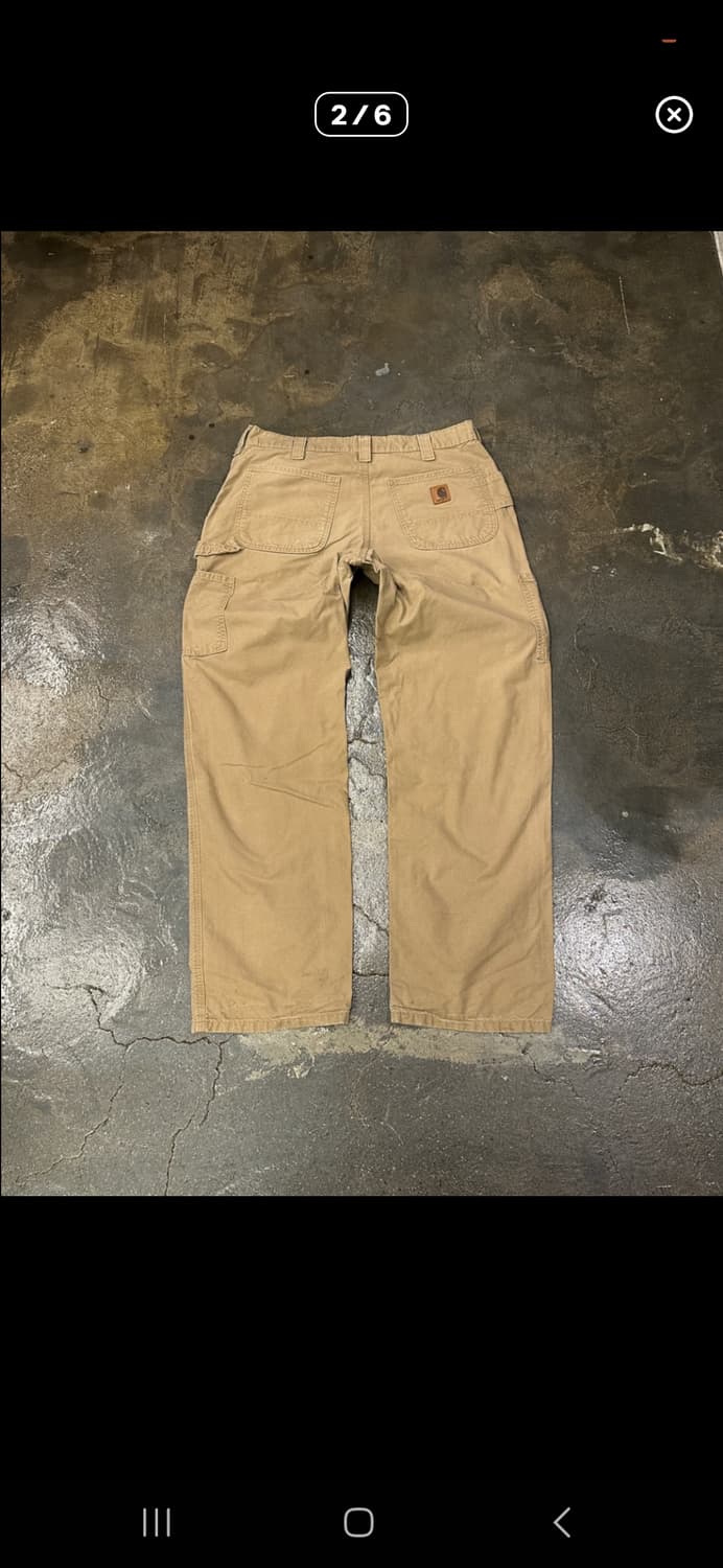 칼하트 카펜터 베이지 코튼팬츠  상품이미지2