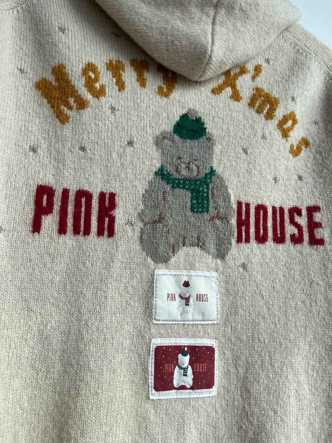 PINK HOUSE 노르딕 베어 후드 가디건 상품이미지5