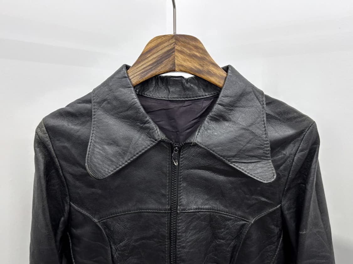 70'S VINTAGE LEATHER JACKET (M) 상품이미지3