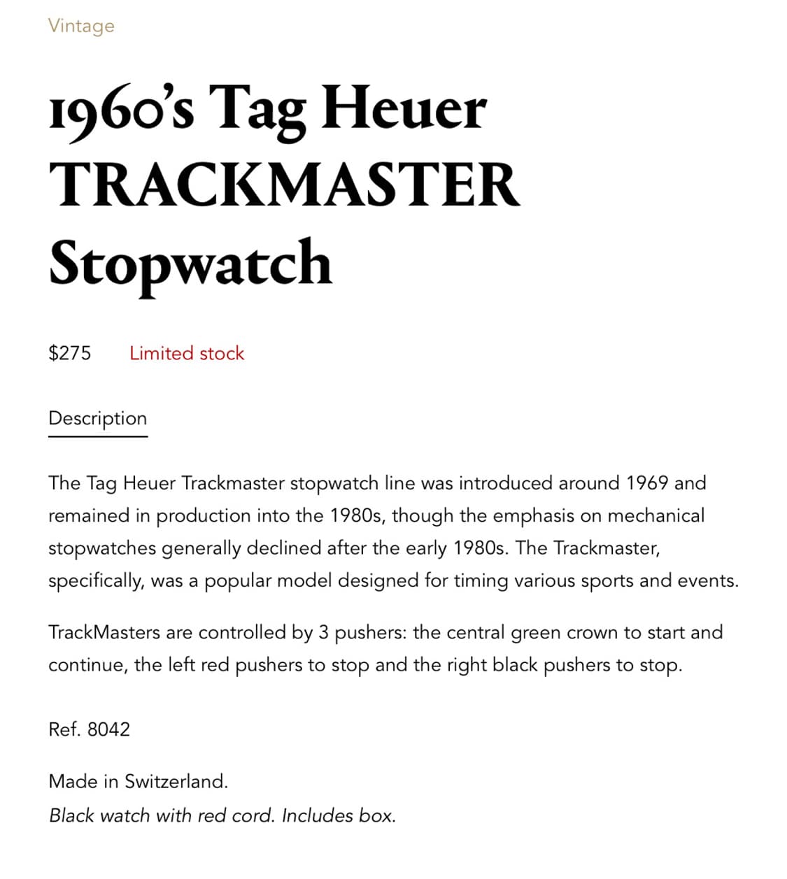 Tag  heuer track master  (태그호이어 트랙 마스터) 상품이미지5