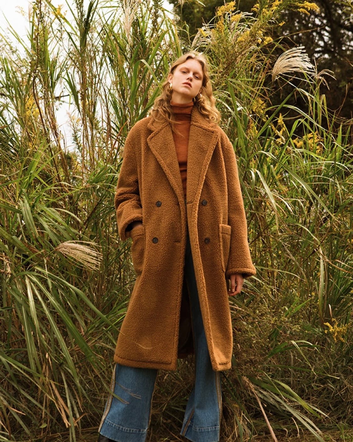 엔더슨벨 포 우먼 테디베어 울 더블 코트 상품이미지5