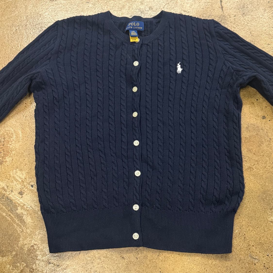 폴로 랄프로렌 네이비 꽈배기 니트 가디건 상품이미지3