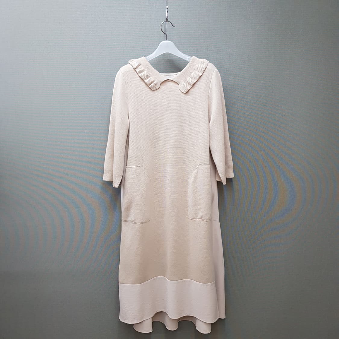 오즈세컨 O2ND  니트 배색 원피스 82-94-160사이즈 상품이미지2