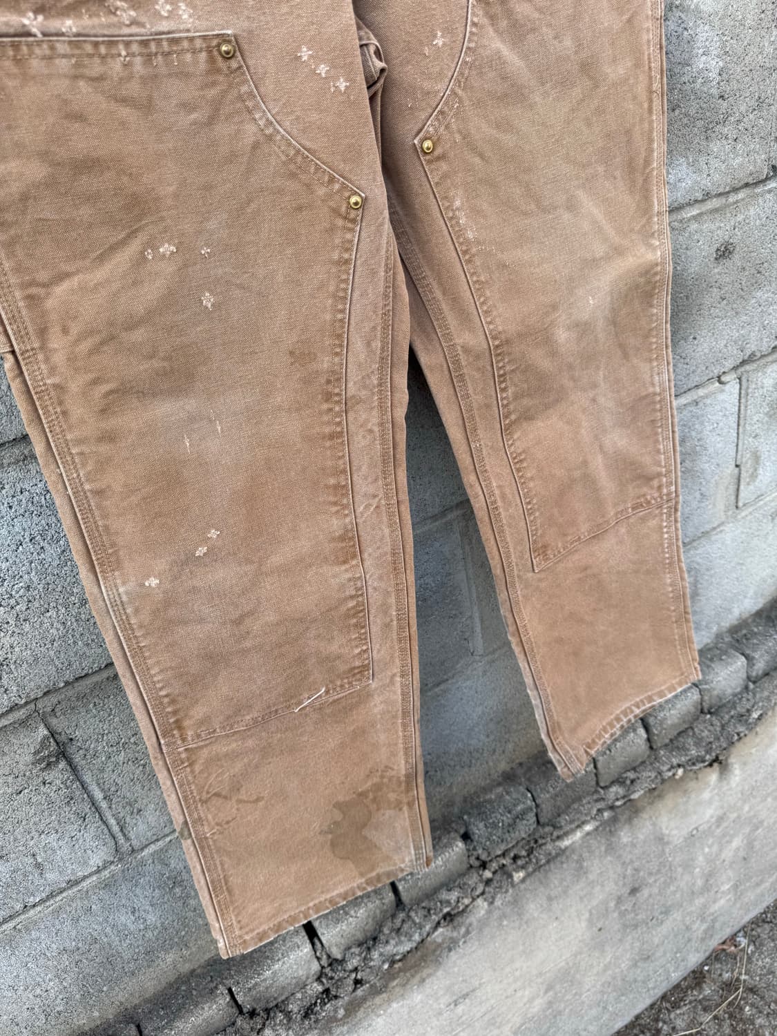 00s 칼하트 빈티지 b01 브라운 더블니 카펜터 워크 팬츠 32/30 상품이미지5