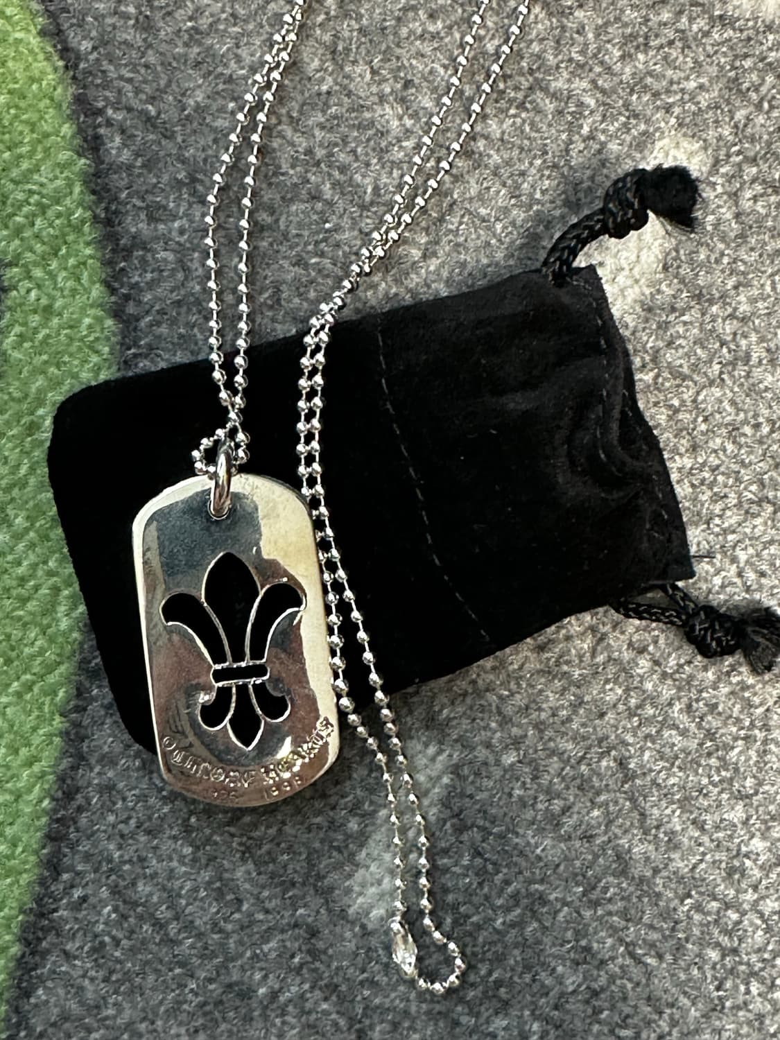 크롬하츠 / bs 플레어 라지 도그 택 + 볼체인 세트 상품이미지1