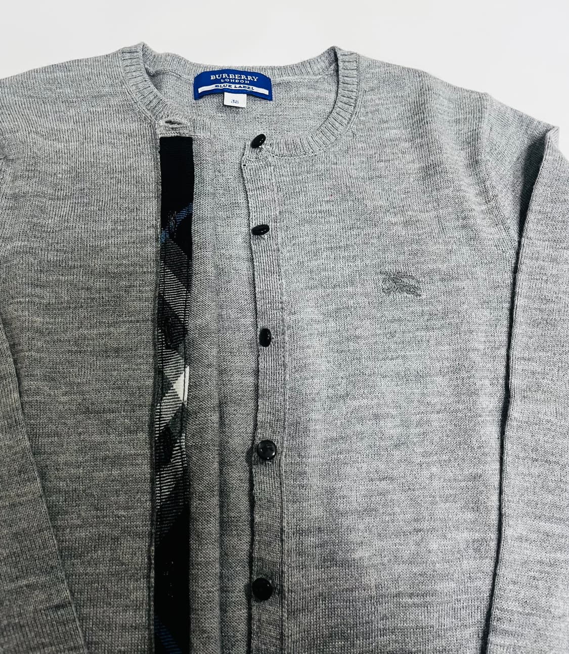 (앙상블 세트)버버리 블루라벨 그레이 가디건 니트 앙상블 세트 상품이미지4