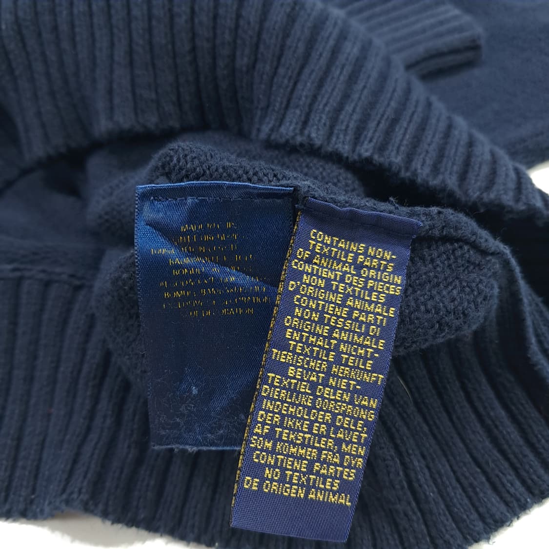 CN657 L 폴로 랄프로렌 네이비 하프집업 긴팔 니트 스웨터 상품이미지6