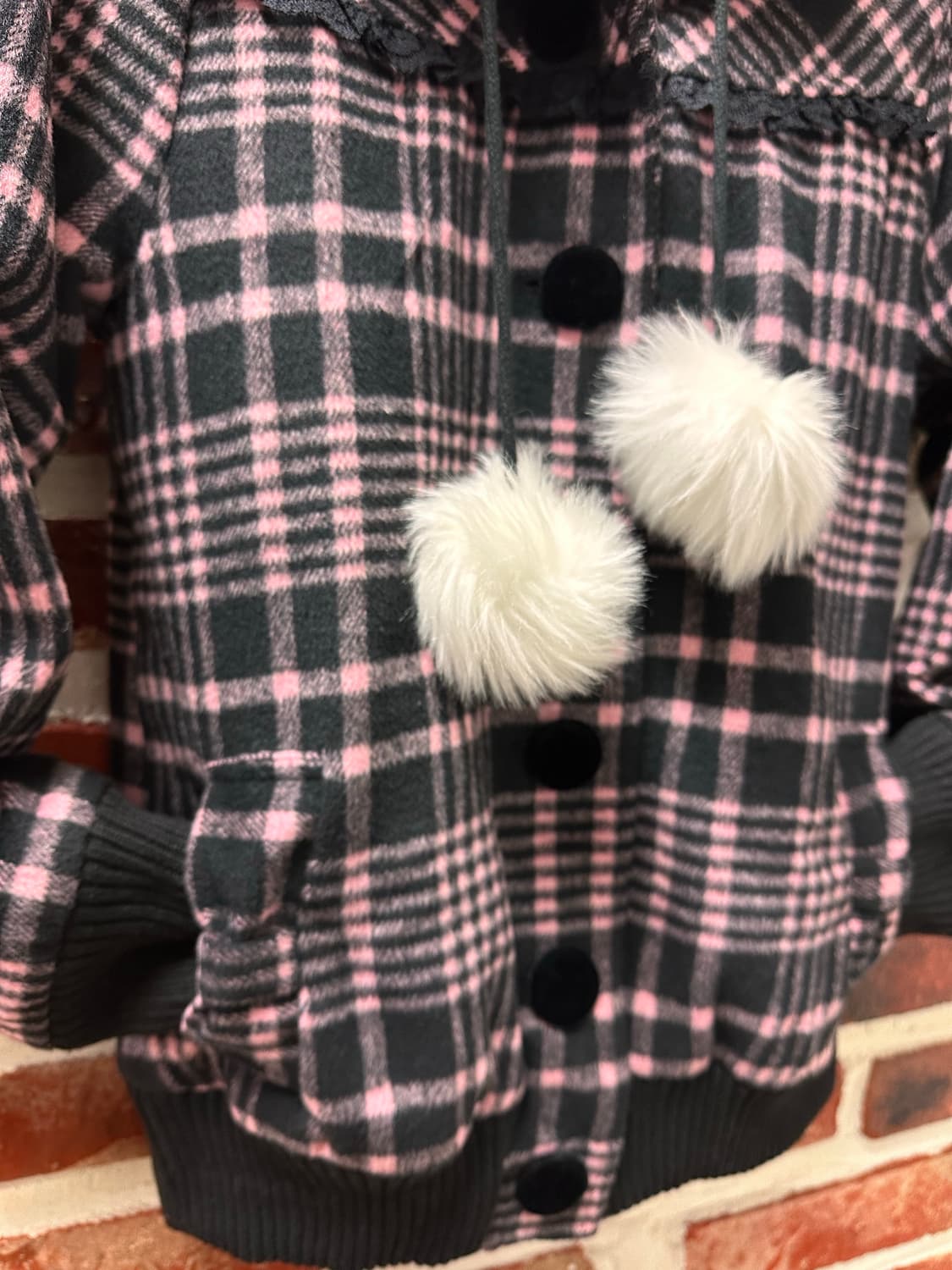 (OS)트랄라라 히메갸루 레이스 디테일 폼폼이 점퍼 상품이미지4