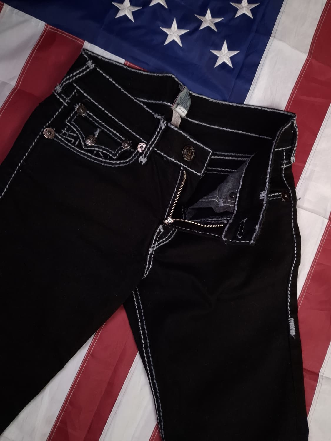 새제품 오리지날 미국제조 트루릴리젼 우먼 블랙 데님진 상품이미지4