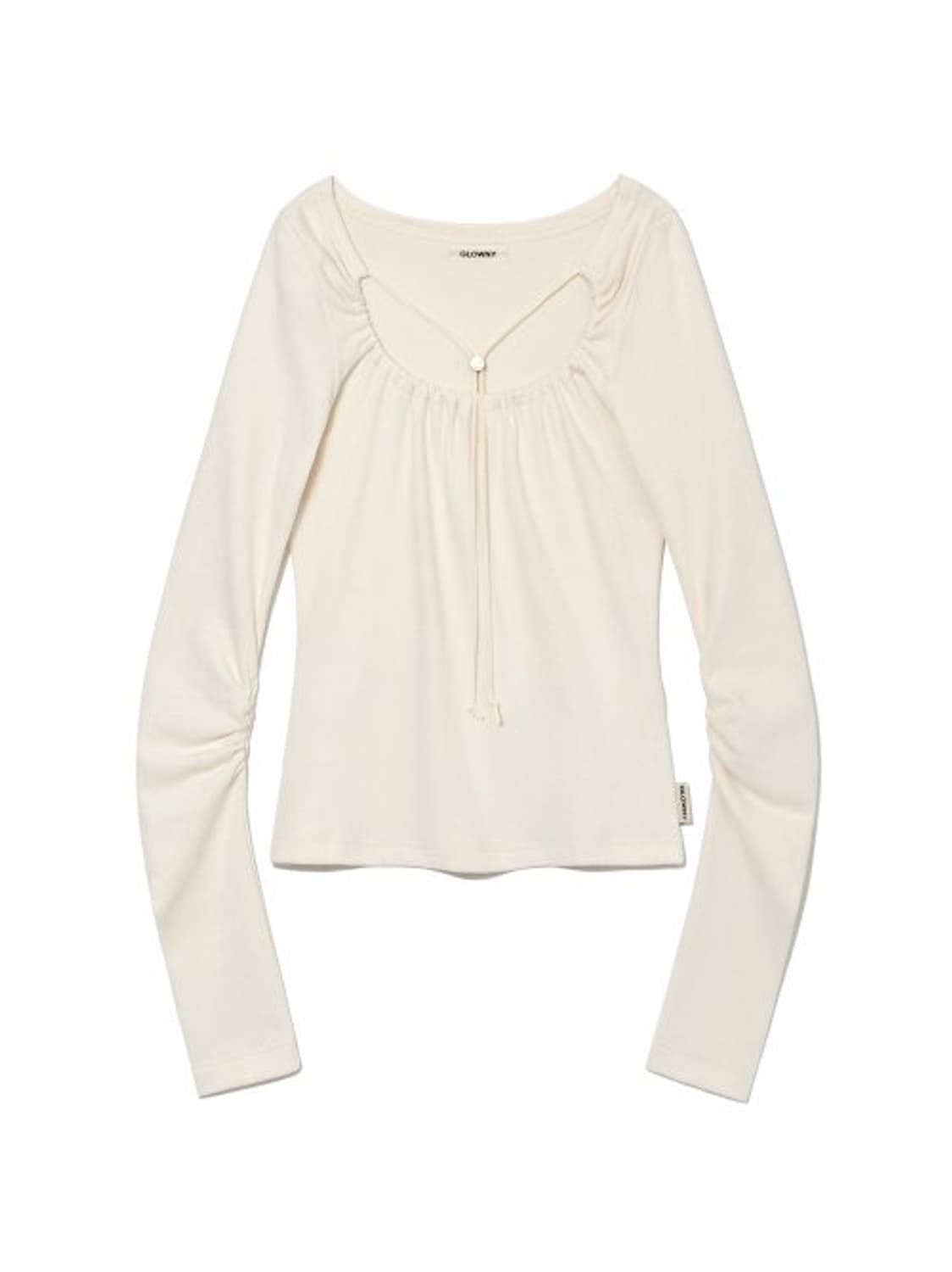 글로니 루이 셔링 스트랩 롱슬리브 아이보리 상품이미지1