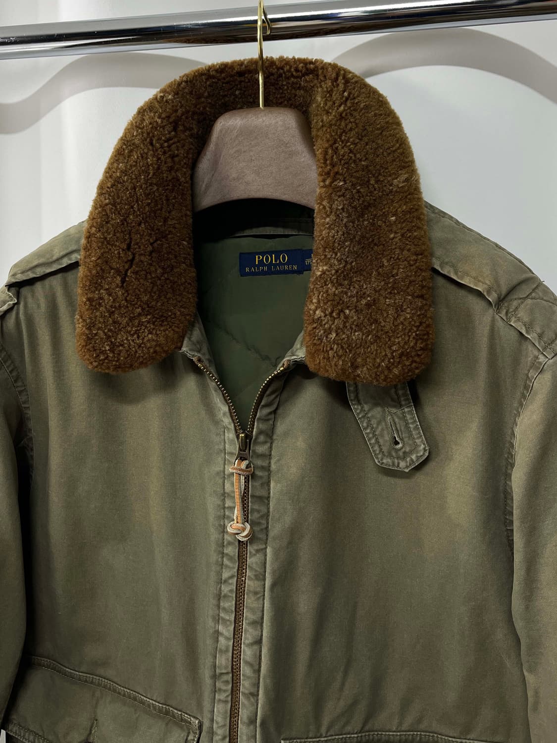 폴로 랄프로렌 b-10 올리브 시어링 플라이트 봄버 다운 자켓 상품이미지5