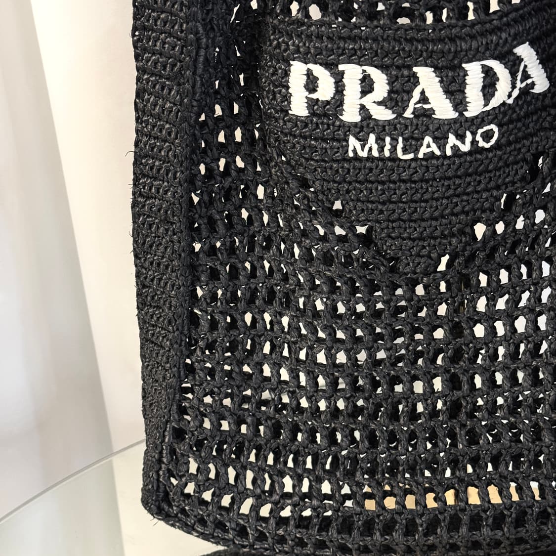 프라다 라피아 크로셰 네트 토트백 숄더백 상품이미지3