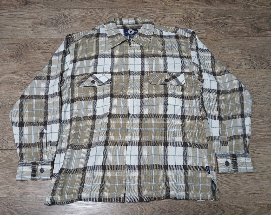 컨버스90s 체크 집업자켓 상품이미지1