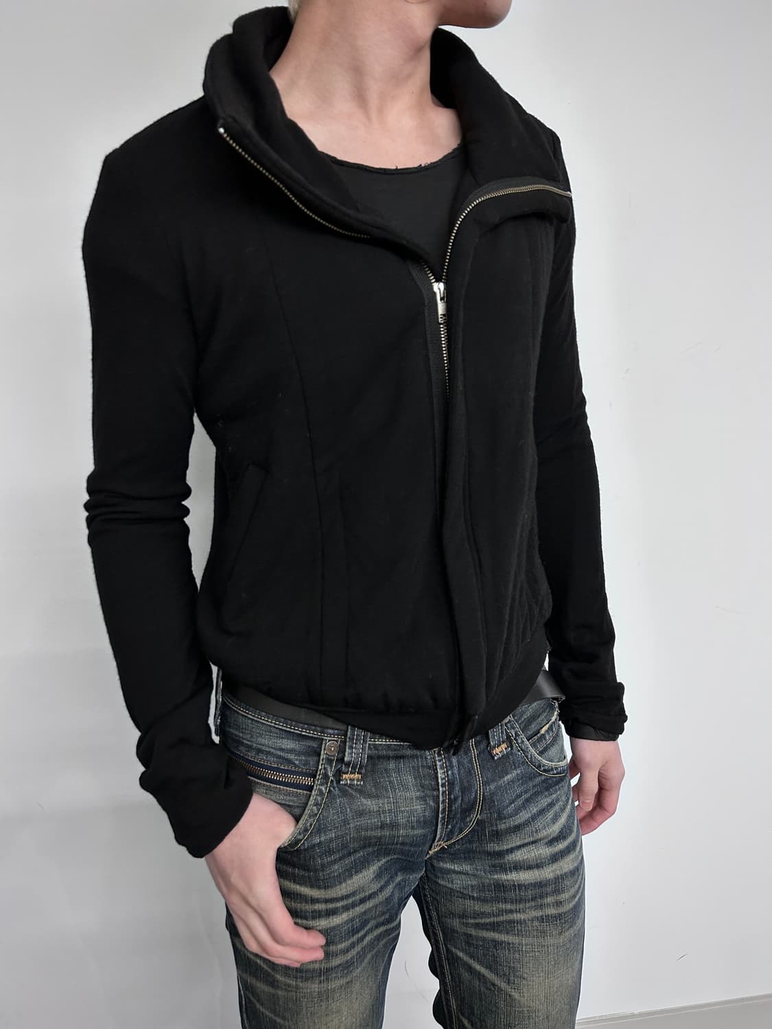 Wayne 아방가르드 코튼 하이넥 자켓 상품이미지2