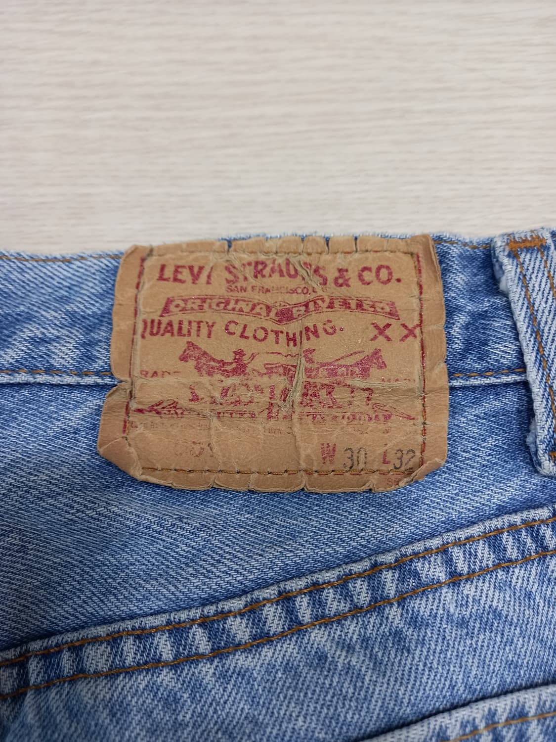 28 91's 리바이스501 USA 일자진 연청 28-922 상품이미지5