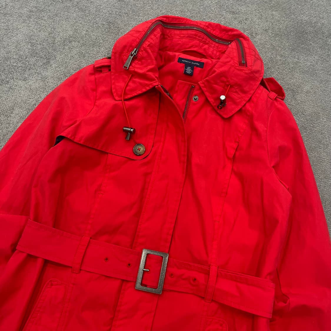 S 타미힐피거 벨티드 레드 트렌치코트 상품이미지2