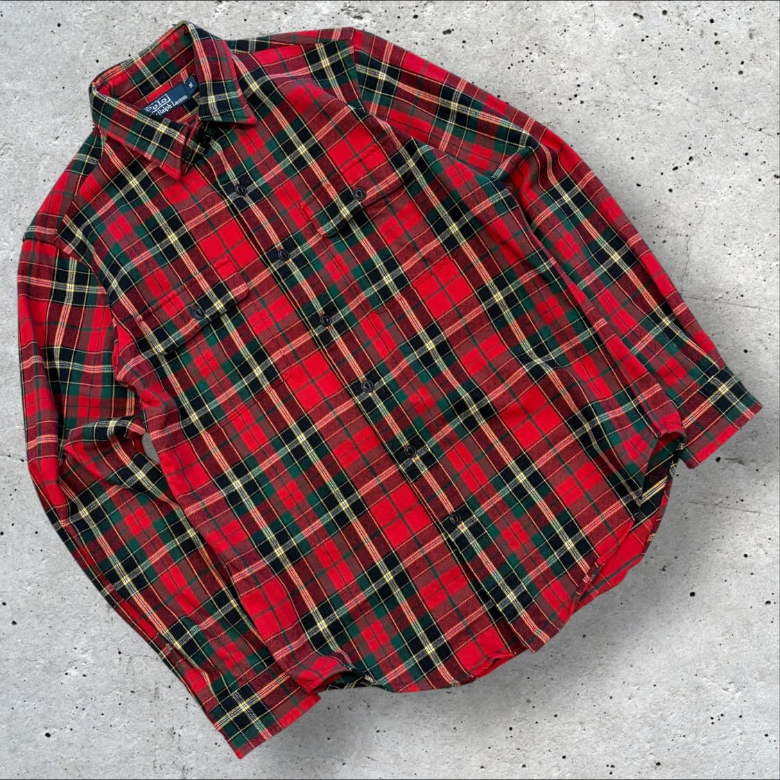 [M] 폴로 랄프로렌 투포켓 레드 체크 셔츠 D26 상품이미지1