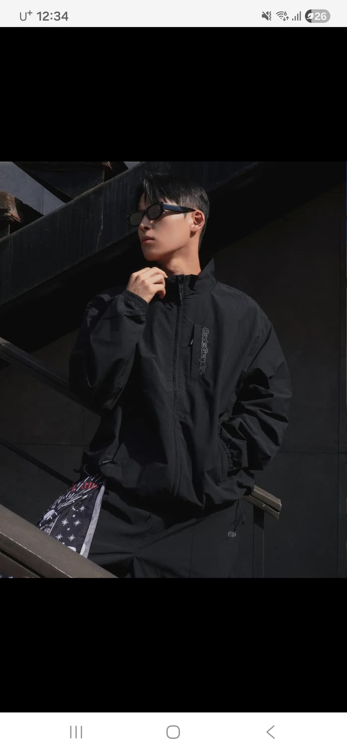 코드그라피 투웨이 바람막이 블랙 M 상품이미지1