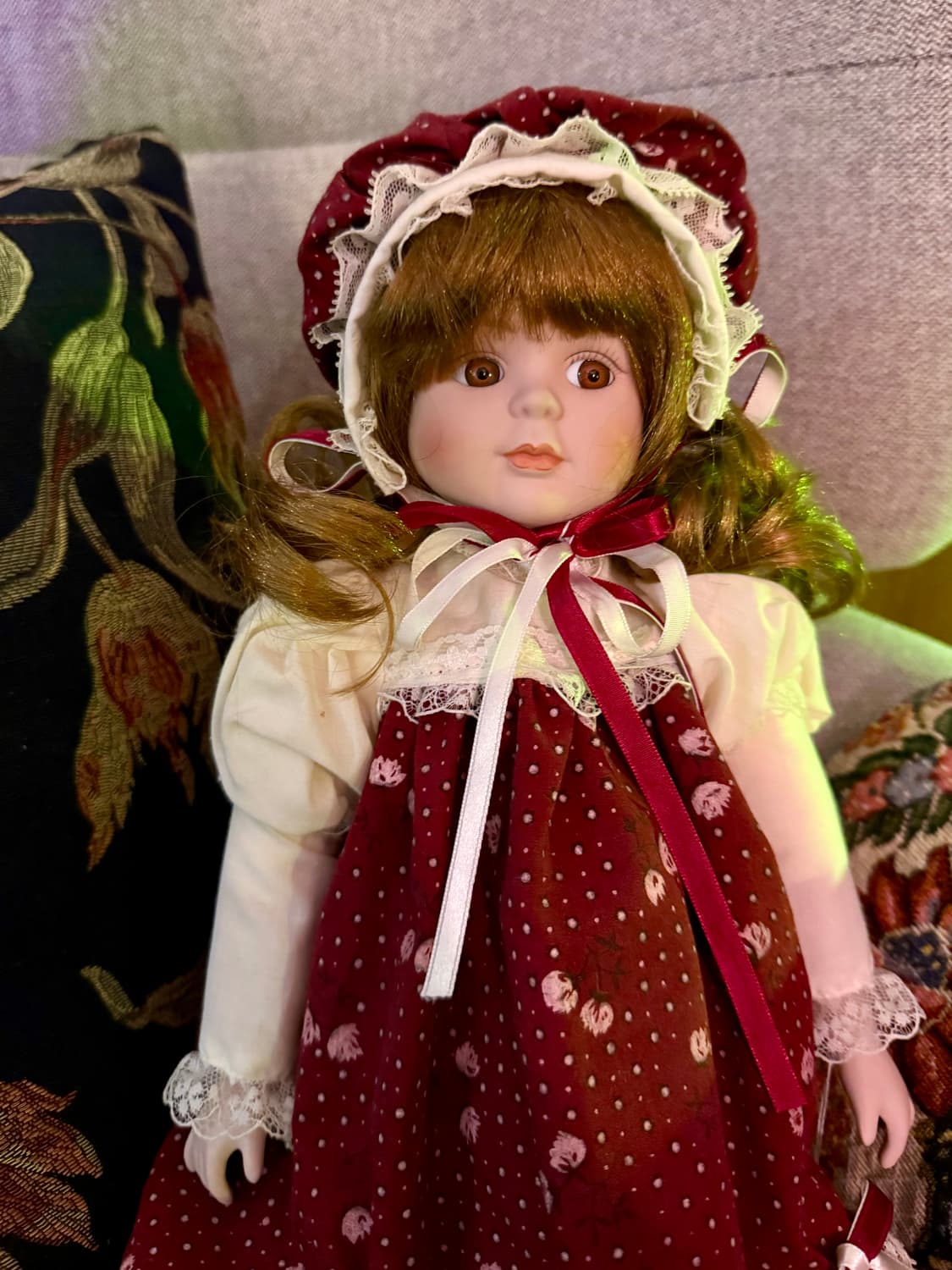 빈티지 인형 피겨린 빅토리아풍 스윗하트돌 보넷 상품이미지4