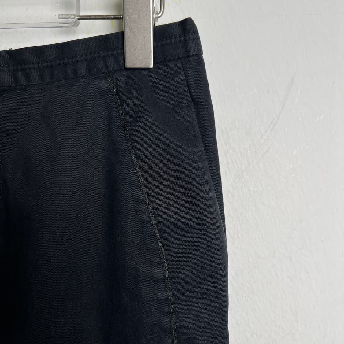 아르마니 익스체인지 블랙 코튼 미디 스커트  상품이미지4