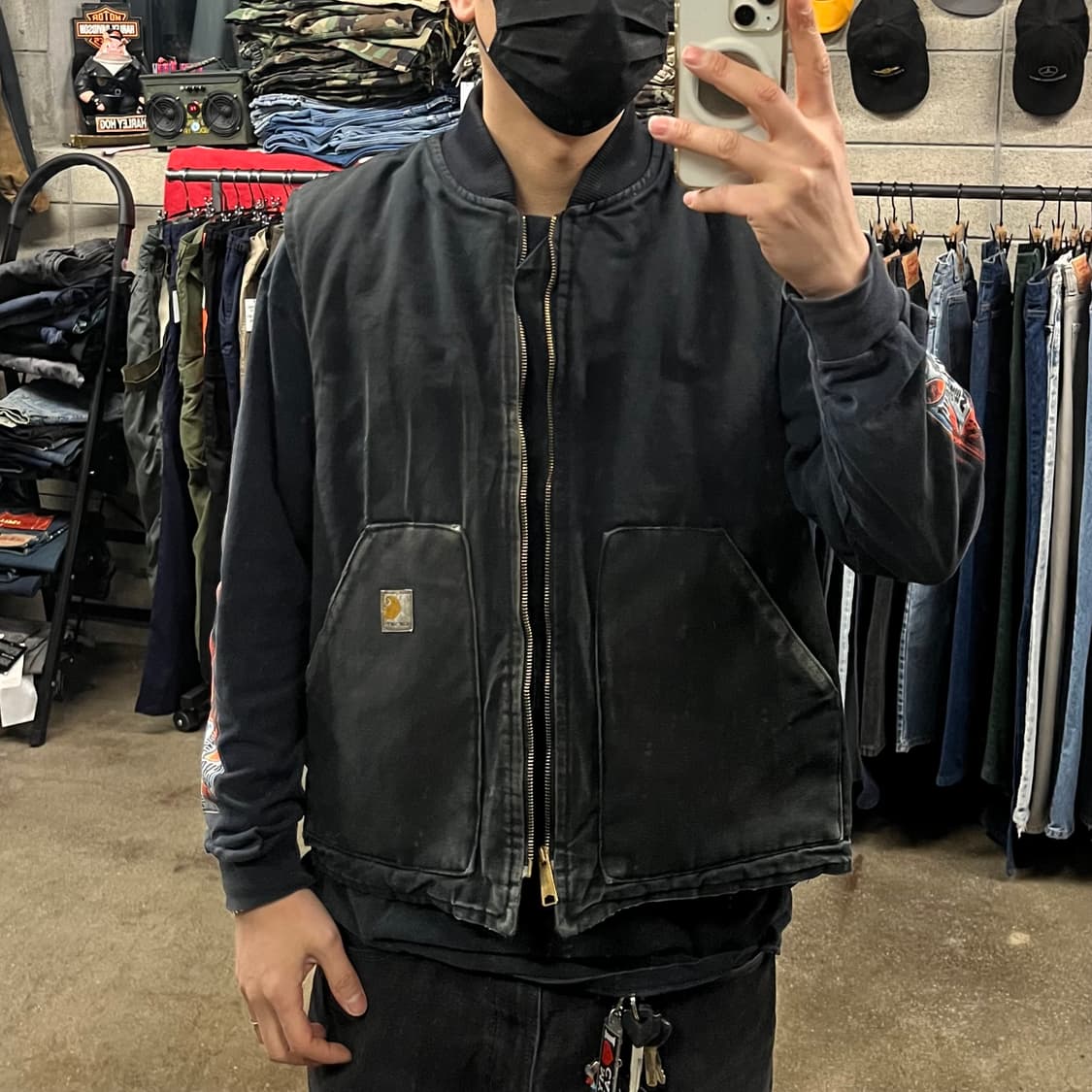 00s Carhartt 덕 퀼팅 베스트 (110) 상품이미지6