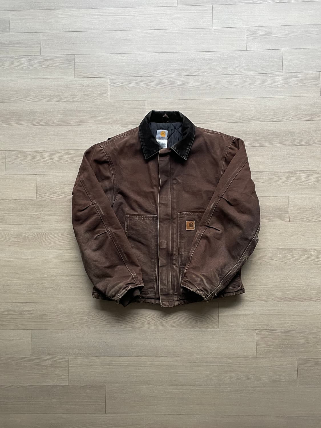 칼하트 J22 DKB 다크브라운 디트로이트 아크틱 자켓 빈티지 상품이미지1