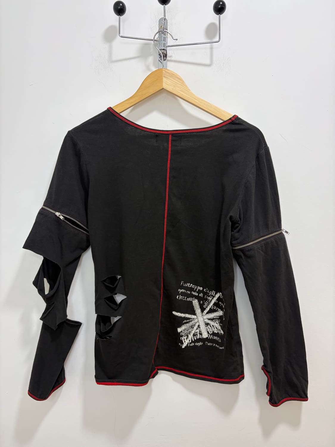 Blood storm 스컬 지퍼 고스룩 긴팔 티셔츠 상품이미지9