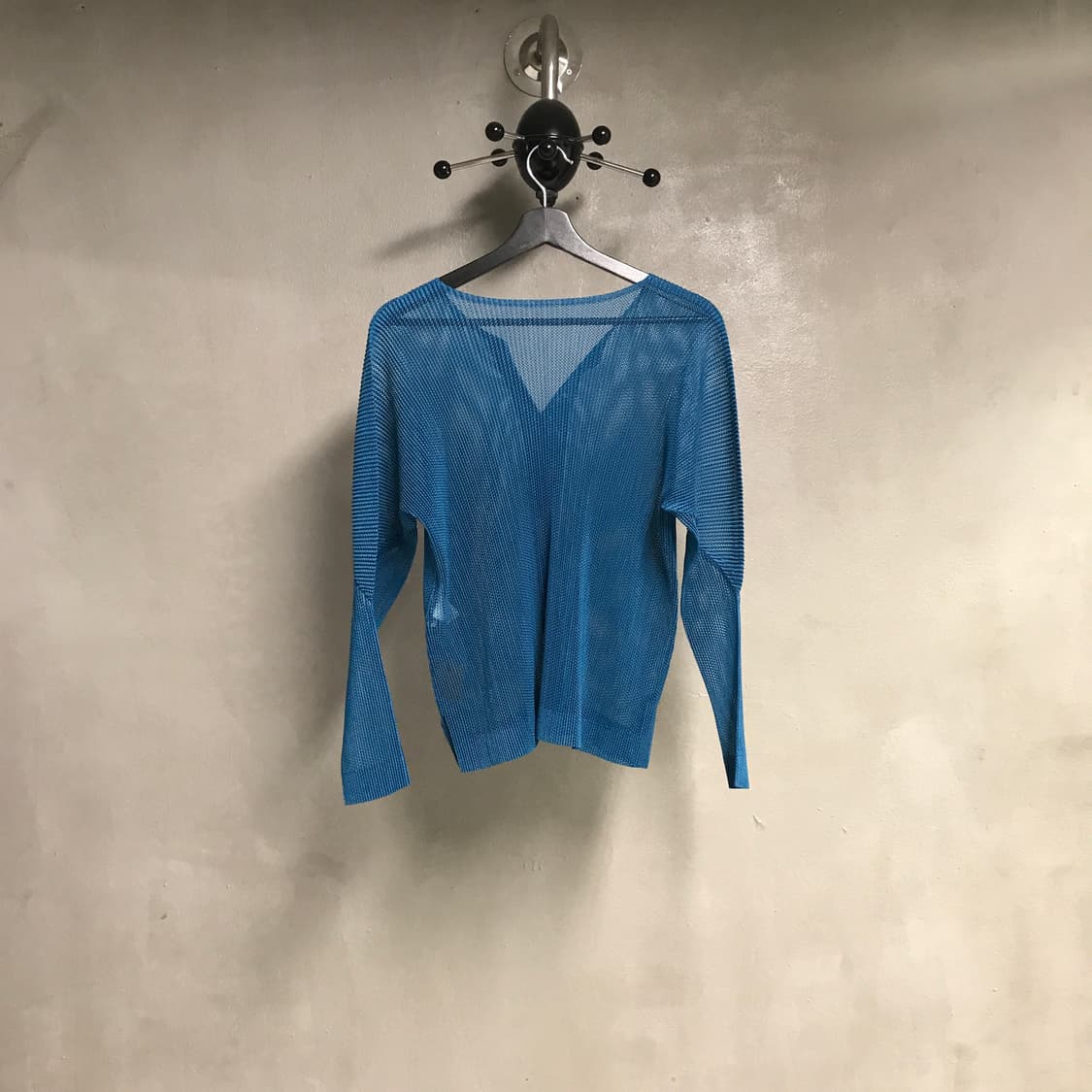 이세이 미야케 플리츠 플리즈 메쉬 가디건 블루 3(W) 상품이미지6